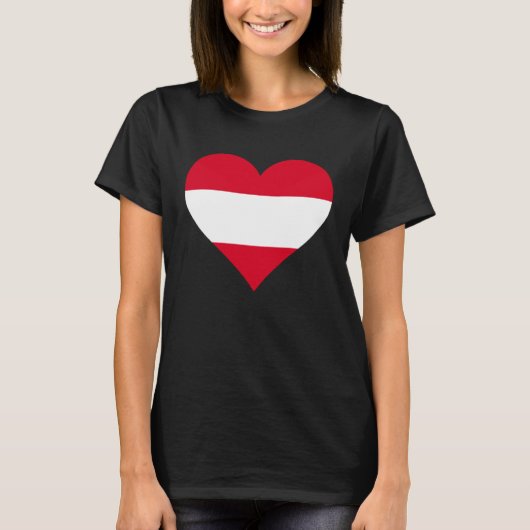 T-shirt Austria Flag Heart Austria Gifts Love Austria (Devant)