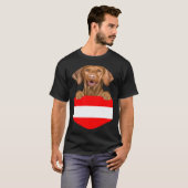T-shirt Austria Flag Vizsla Dog In Pocket (Devant entier)