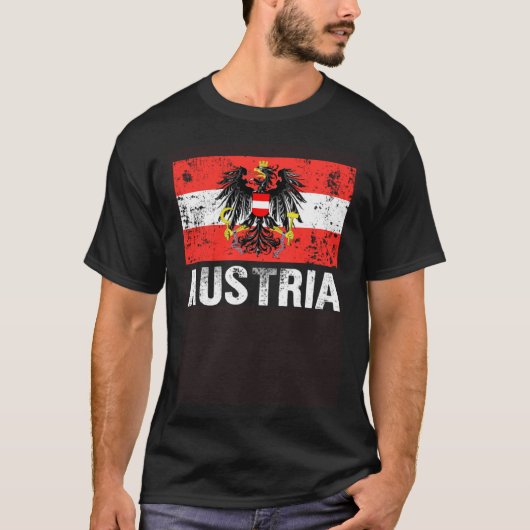 T-shirt Austrian Flag Austria Vienna Land der Berge Eagle (Devant)