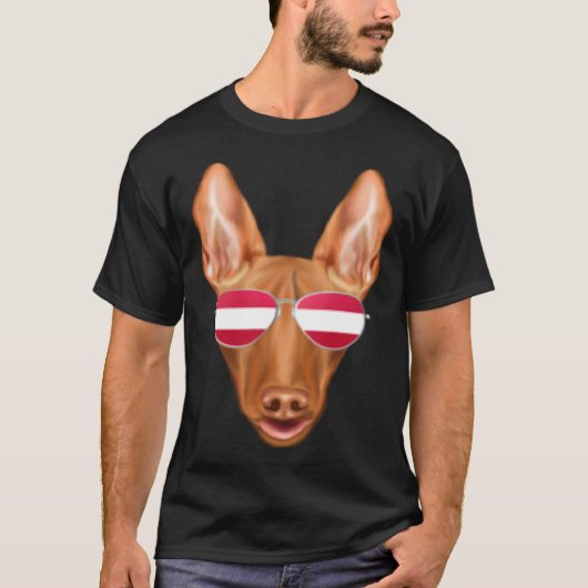 T-shirt Austrian Flag Pharaoh Hound Dog Austria Pocket (Devant)