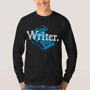 T-shirt Auteur. Avec le type machine d'écriture