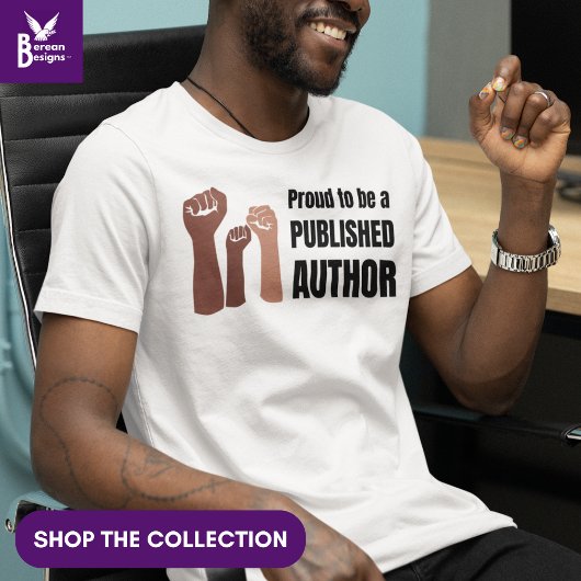 T-shirt Auteur de livre Fier Black Melanin