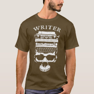 T-shirt Auteur Halloween Indie Auteur romancier Typewriter