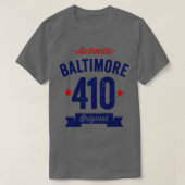 T-shirt Authentic Baltimore 410 Code régional (Design devant)