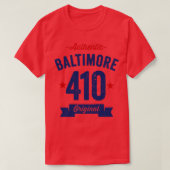T-shirt Authentic Baltimore 410 Code régional (Design devant)
