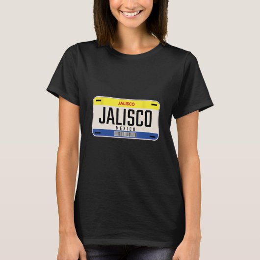 T-shirt Authentic Jalisco Mexico License Plate Mexican Cul (Devant)
