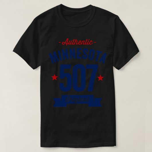 T-shirt Authentic Minnesota 507 Area Code (Design devant)