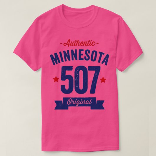 T-shirt Authentic Minnesota 507 Area Code (Design devant)