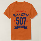 T-shirt Authentic Minnesota 507 Area Code (Design devant)