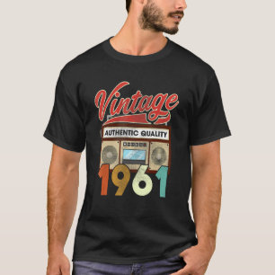 T-shirt Authentic Quality Radio Vintage 1961 61ème anniver