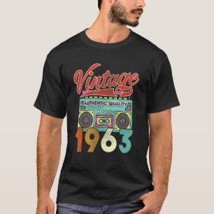 T-shirt Authentic Quality Radio Vintage 1963 59e anniversa