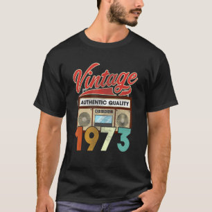 T-shirt Authentic Quality Radio Vintage 1973 49e anniversa