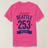 T-shirt Authentic Seattle 253 Area Code (Design devant)