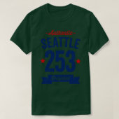 T-shirt Authentic Seattle 253 Area Code (Design devant)