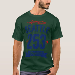 T-shirt Authentic Seattle 253 Area Code