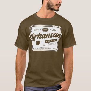 T-shirt Authentique Arkansan Cool Vintage Timbre Imprimer