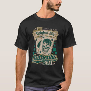 T-shirt Authentique Rockabilly Shamrock Skull Tattoo St Pa