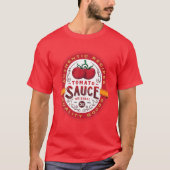 T-shirt Authentique sauce tomate bouteille Étiquette Funny (Devant)