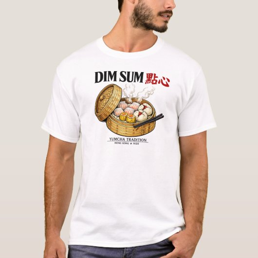 T-shirt Authentique Tee Graphique Yum Cha Dumpling | (Devant)
