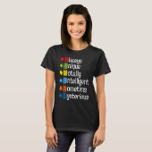 T-shirt Autism Always Unique Totally Intelligent Sometime  (Devant entier)