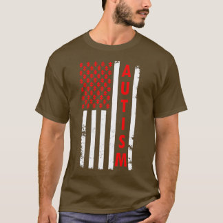 T-shirt Autism American Flag Sensibilisation sur l'autisme