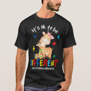 T-shirt Autism Aware Acceptance Women Kid Its Ok To Be