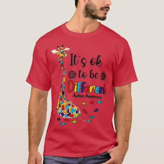 T-shirt Autism Aware Acceptance Women Kid Its Ok To Be