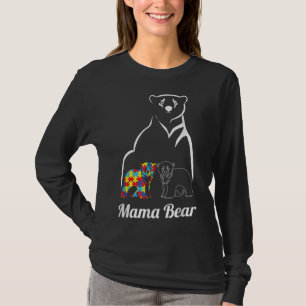 T-shirt Autism Aware Mama Bear Maman