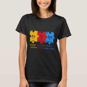 T-shirt Autism Aware Puzzle Chemical Element