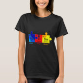 T-shirt Autism Aware Puzzle Chemical Element (Devant)