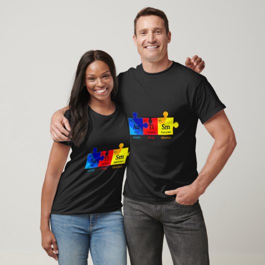 T-shirt Autism Aware Puzzle Chemical Element (Unisexe)