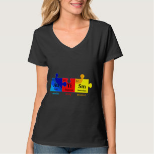 T-shirt Autism Aware Puzzle Chemical Element