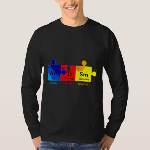 T-shirt Autism Aware Puzzle Chemical Element