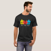 T-shirt Autism Aware Puzzle Chemical Element (Devant entier)