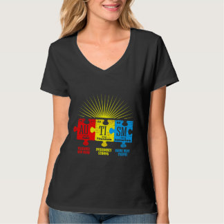 T-shirt Autism Aware Puzzle Chemical Element