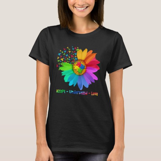 T-shirt Autism Awareness Accept Understand Love Autism Mo (Devant)