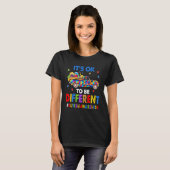 T-shirt Autism Awareness Acceptance Boy Kid Its Ok To Be D (Devant entier)