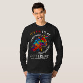 T-shirt Autism Awareness Acceptance Cats Its Ok To Be Diff (Devant entier)