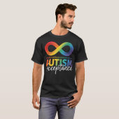 T-shirt Autism Awareness Acceptance Infinity Symbol (Devant entier)