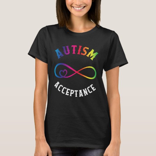 T-shirt Autism Awareness Acceptance Red Instead Puzzle mom (Devant)