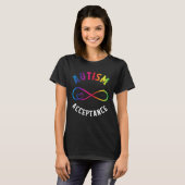 T-shirt Autism Awareness Acceptance Red Instead Puzzle mom (Devant entier)