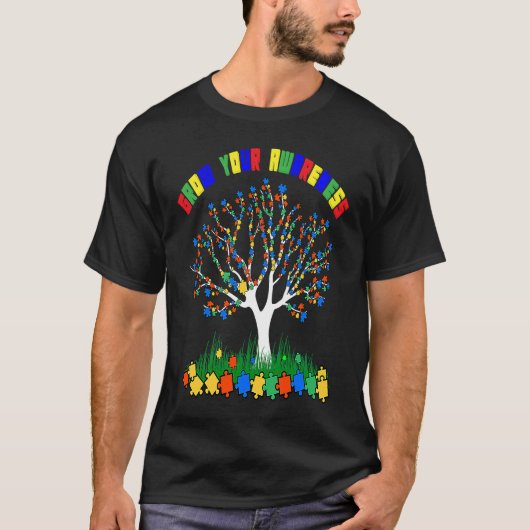 T-shirt Autism Awareness Autism Tree For Autism Kids & Me (Devant)
