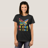 T-shirt Autism Awareness Be Kind Puzzle Sign Language Hand (Devant entier)