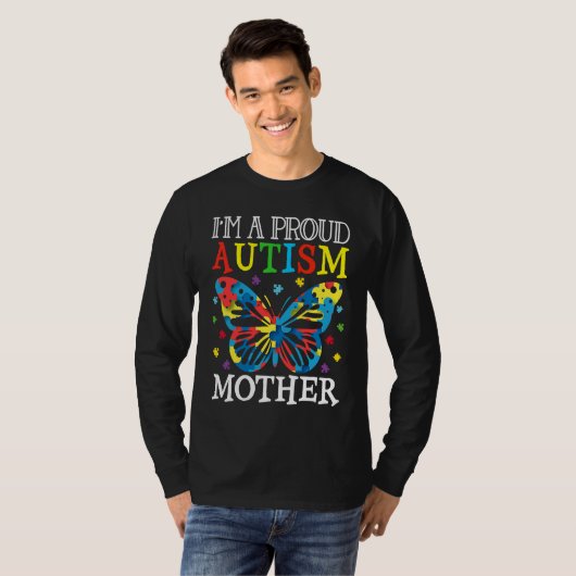 T-shirt Autism Awareness Butterfly I'm a Proud Autism Moth (Devant entier)