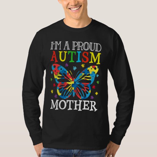 T-shirt Autism Awareness Butterfly I'm a Proud Autism Moth (Devant)