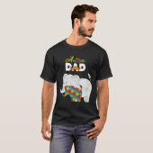 T-shirt Autism Awareness Dad Proud Autistic Son Daughter E (Devant entier)