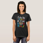 T-shirt Autism Awareness Day I'm His Voice He Is My Heart  (Devant entier)