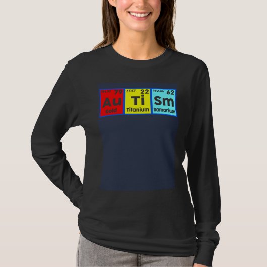 T-shirt Autism Awareness Elements Periodic Table Women Men (Devant)