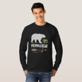 T-shirt Autism Awareness Gift Momma Bear Support Autistic  (Devant entier)