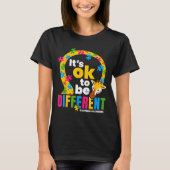 T-shirt Autism Awareness Giraffe It’s Ok To Be Different G (Devant)
